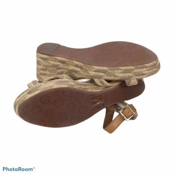 Tory Burch natural Camelia jute wedge sandals - Picture 6 of 12